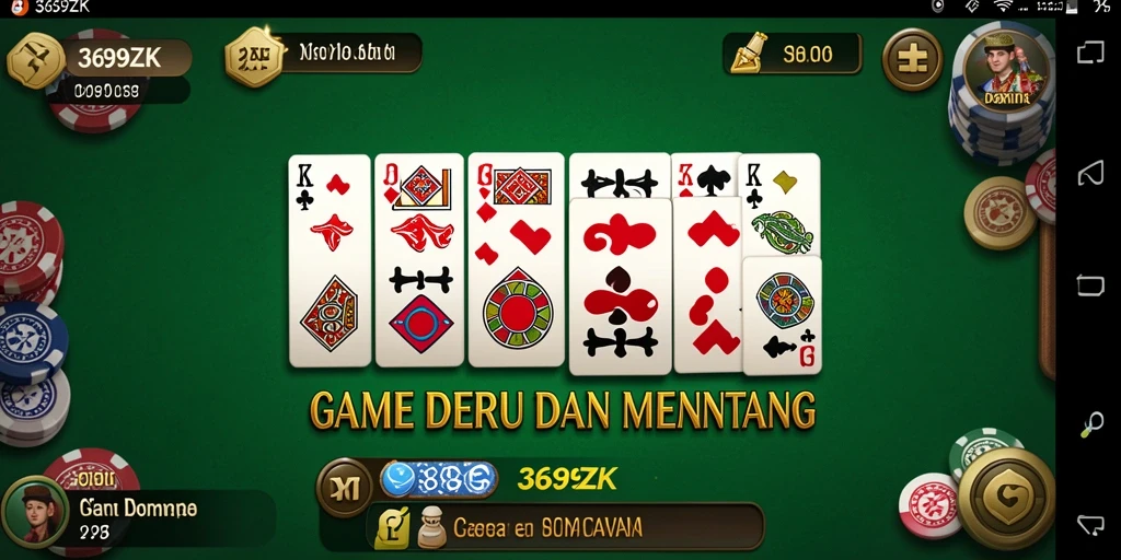 Tampilan gameplay seru dalam game Domino 369ZK.