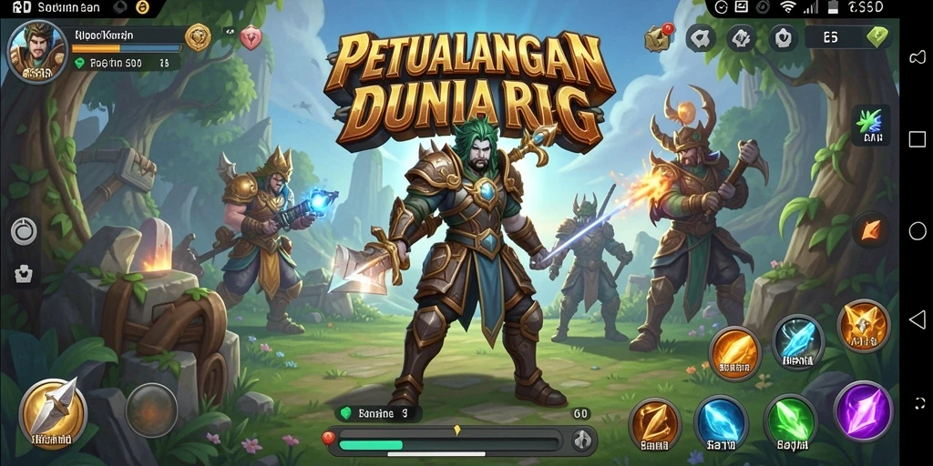 Screenshot 66D menampilkan aksi seru dalam pertarungan RPG.