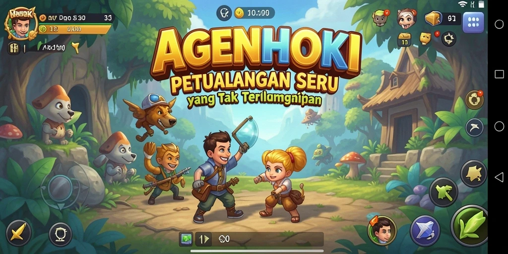 Screenshot menunjukkan gameplay seru AGENHOKI di dunia petualangan yang luas.