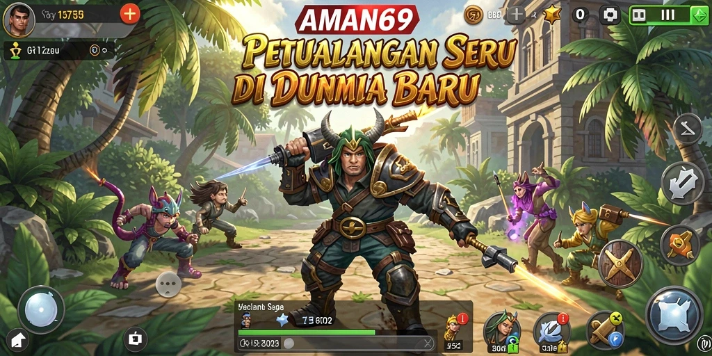 Tampilan gameplay seru AMAN69 dengan karakter dan lingkungan yang kaya.