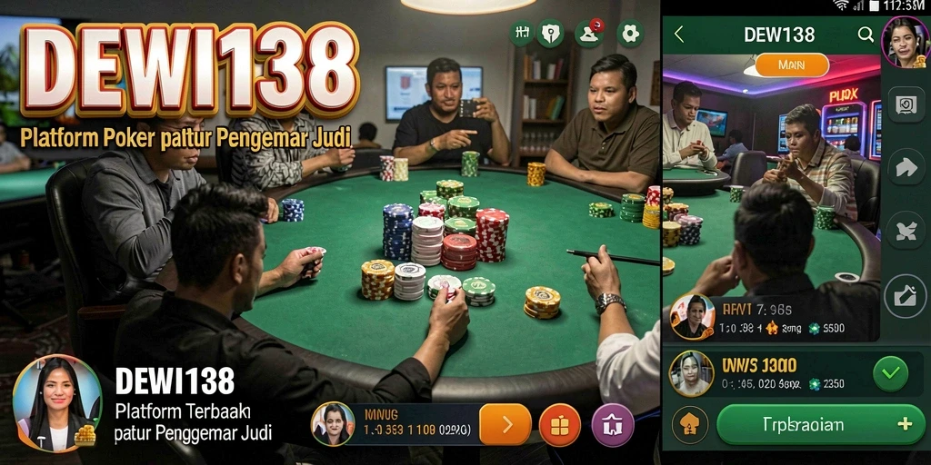 Tampilan gameplay DEWI138 dengan pemain sedang berkompetisi di meja Poker.