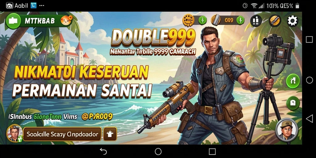 Tampilan gameplay <strong>DOUBLE999</strong> yang ceria dan menarik saat dimainkan.