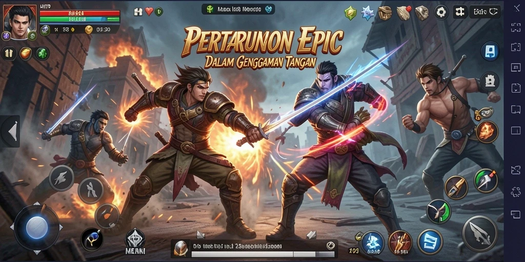 Gameplay mendebarkan H03 dengan karakter yang beraksi.