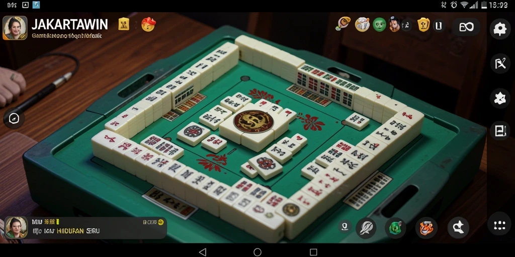 Screenshot utama JAKARTAWIN menampilkan aksi seru permainan Mahjong.