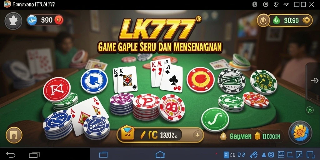 Tampilkan gameplay seru Gaple di LK777 dengan fitur-fitur menarik.