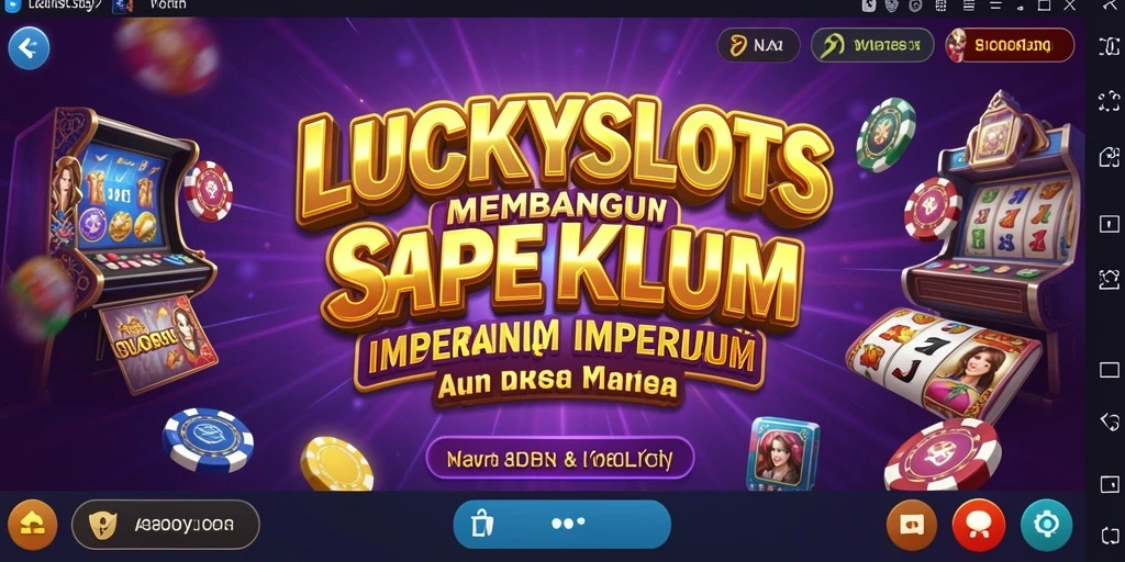 Gameplay LUCKYSLOTS menampilkan aksi seru di kasino slot.