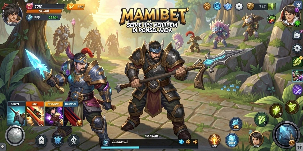 Tampilan menarik dari gameplay RPG MAMIBET dengan aksi fantastis.