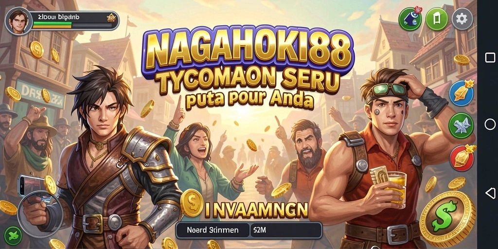 Screenshot gameplay NAGAHOKI88 menunjukkan pengelolaan bisnis yang dinamis.