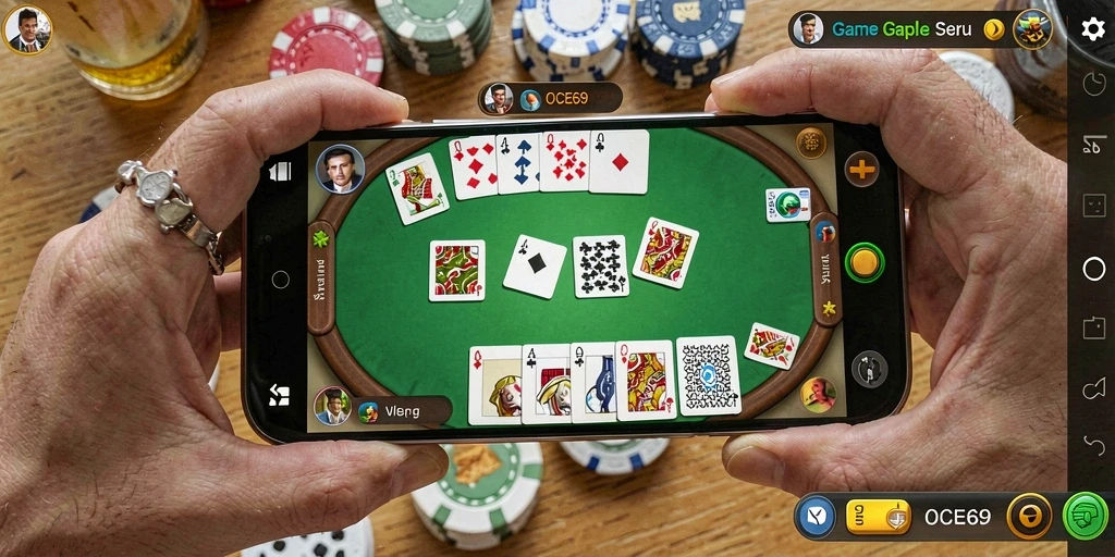 Tampilan gameplay seru dalam permainan Gaple OCE69.