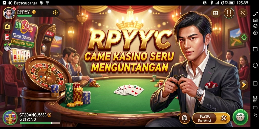 Screenshot gameplay RPYYY yang menampilkan suasana Kasino yang mendebarkan.