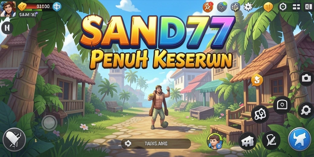 Tampilan gameplay SAND77 dengan grafis yang menarik.