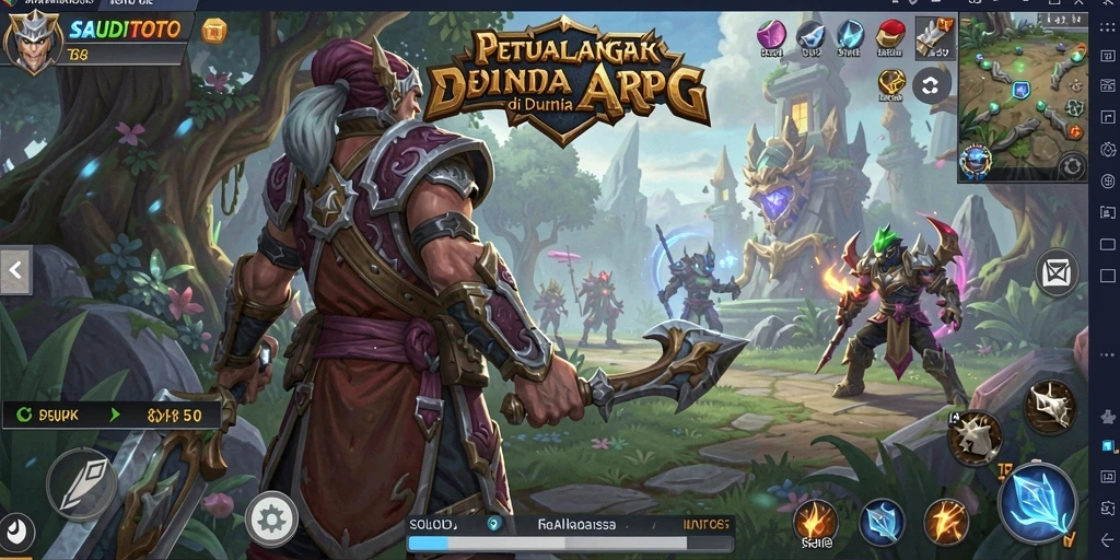 Tampilan gameplay ARPG SAUDITOTO yang mendebarkan dan menakjubkan.