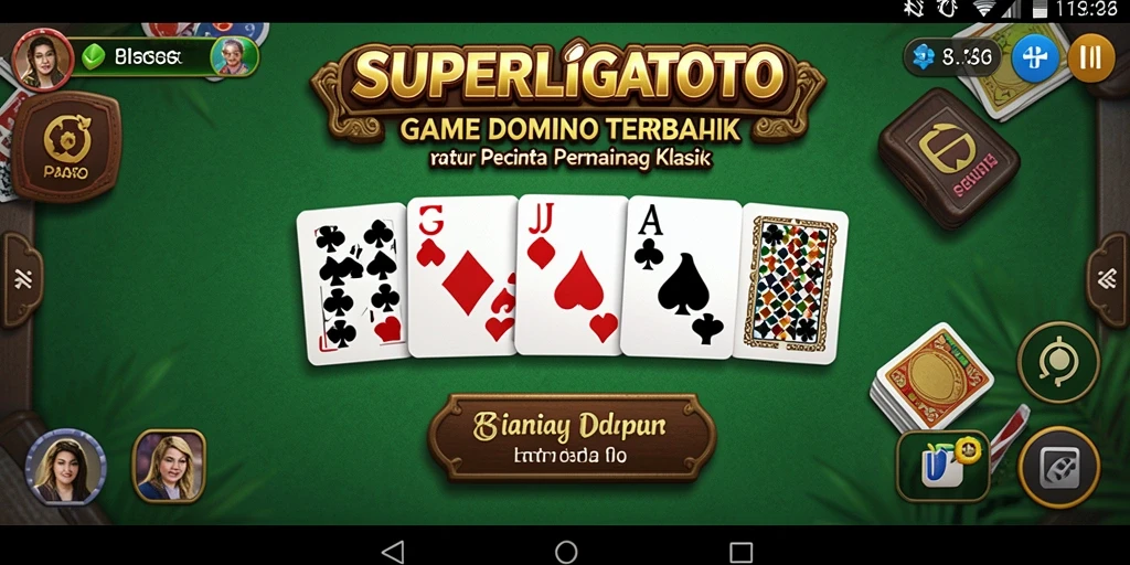 Tampilan utama gameplay Domino di SUPERLIGATOTO yang menarik
