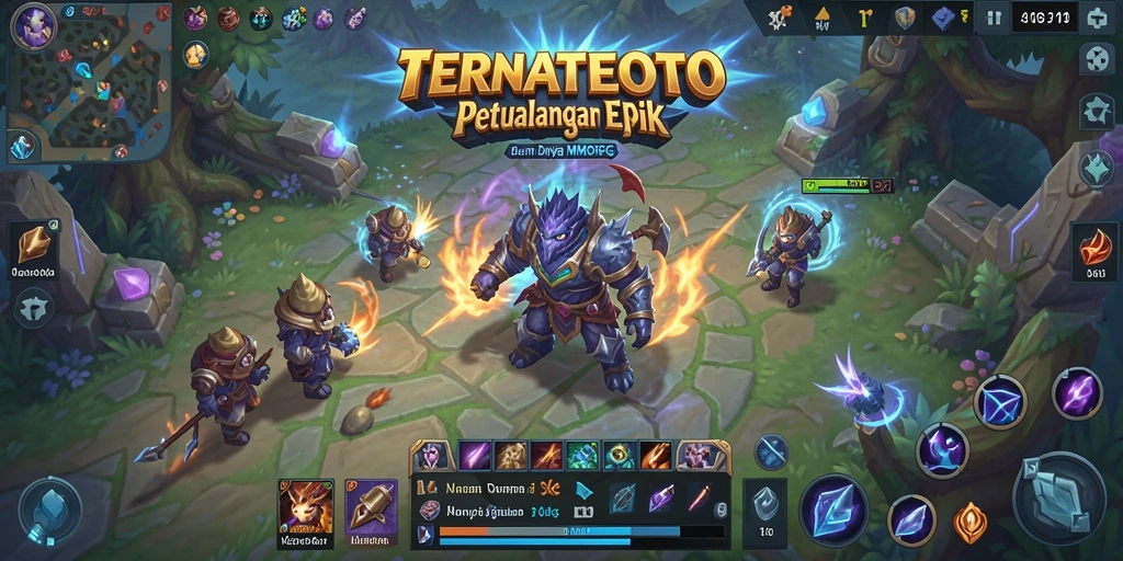 Screenshot gameplay TERNATETOTO menampilkan pertarungan yang epik dan grafis menawan.