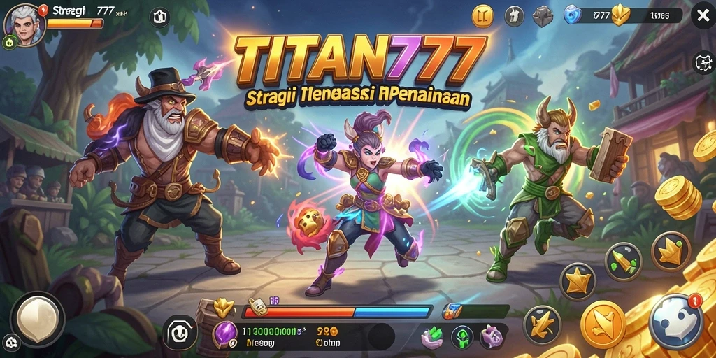 Tampilan permainan TITAN777 dengan strategi yang menegangkan dan mendebarkan.