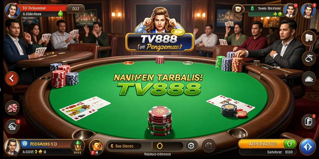 Menampilkan gameplay Poker yang seru dan kompetitif di TV888.