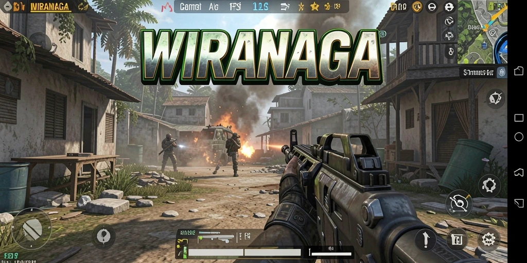 Screenshot WIRANAGA menampilkan aksi seru dalam pertempuran FPS.